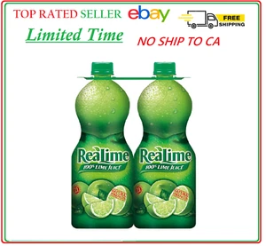 ReaLime 100% Lime Juice, 32 oz ea, Pk of 2 (NO SHIP TO CA) - Picture 1 of 8