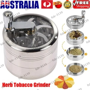 4 Layer Metal Zinc Alloy Herb Tobacco Grinder Hand Muller Smoke Crusher Spice AU - Picture 1 of 10