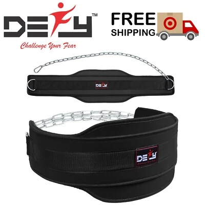 DEFY Weight Lifting Neoprene Dipping Belt Exercise Fitness Gym Body Building New - Image 1 of 4