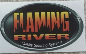FLAMING RIVER STEERING RACING DECAL STICKER*GARAGE*Auto*HOT ROD*PARTS*SHIPS FAST - Bild 1 von 1