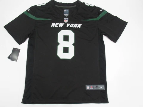 NWT Aaron Rodgers #8 New York Jets Men's Game Jersey Black Cover