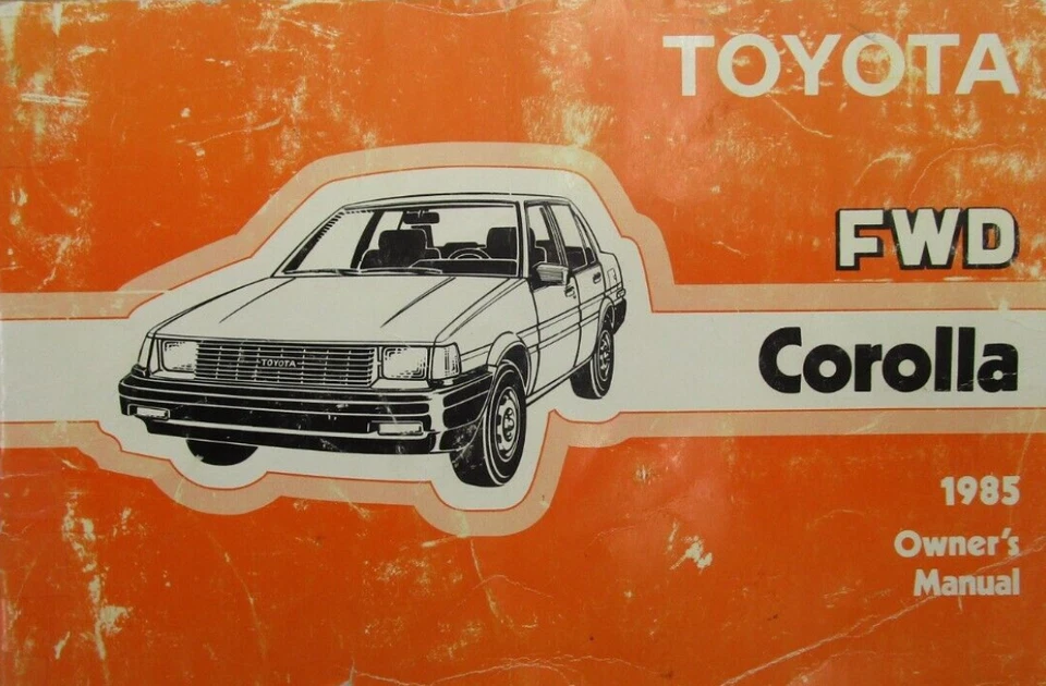 1985 TOYOTA FWD COROLLA Proprietários Operadores Manual do Proprietário OEM Fábrica - Imagem 1 de 1