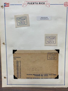 Puerto Rico, 1940-50s, FRANQUEO CONCERTADO, Covers/Cut-Squares - Picture 1 of 3