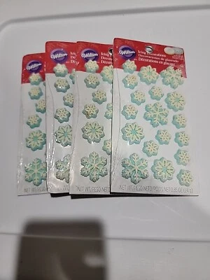 Wilton Copo de Nieve Navidad Glaseado Decoraciones 18 Ct Wilton Lote de 4 Paquetes  Foto 1 de 4
