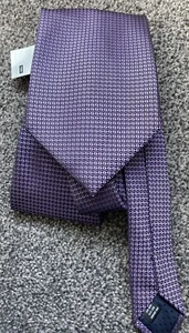 Mens BNWT Purple Patterned Smart Formal Event Tie 3.75" Wide 55" Long - Picture 1 of 4