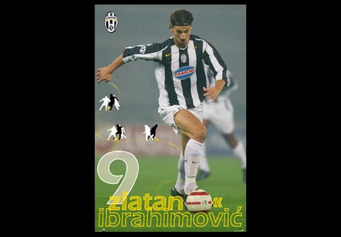 Classic ZLATAN IBRAHIMOVIC 2005 Juventus FC Vintage Original Italian POSTER Cover