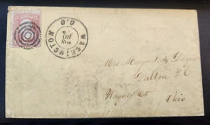 US Stamps Scott #65 on envelope postmark Washington DC - Picture 1 of 1