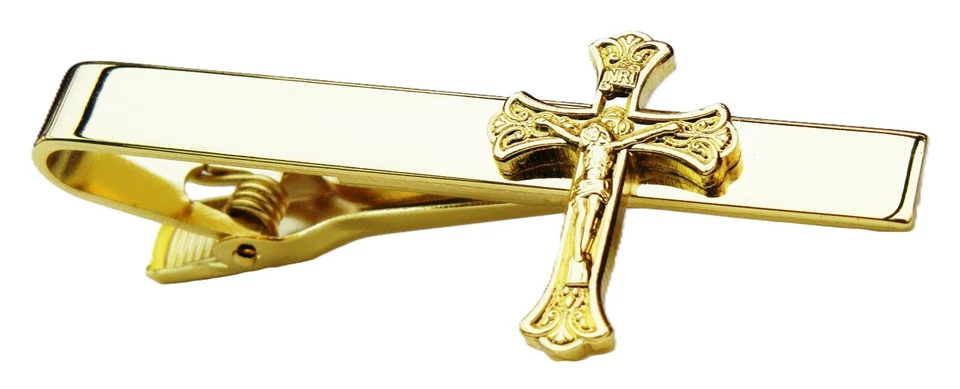 Crucifix Tie Bar Fix Clip Clasp Catholic - Image 1 of 1