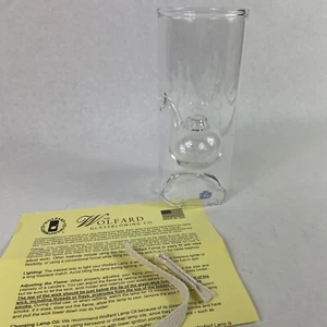 Wolfard Glass Oil Lamp Candle Hand Blown 9" With New Wick Set, EUC - Picture 1 of 14