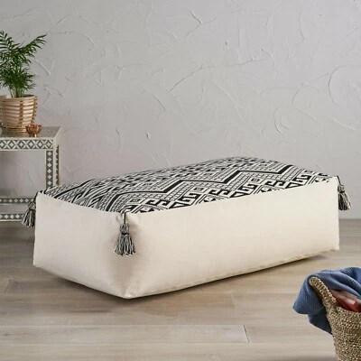 Bolsa de feijão retangular Leilana Boho otomana - Imagem 1 de 4