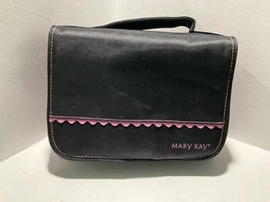 Mary Kay Travel Makeup Bag Black Pink Handle 4 Clear Pockets New H16 - Picture 1 of 9