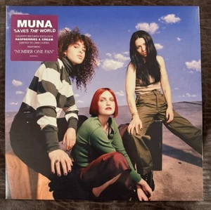MUNA - Saves the World Vinyl LP Graffiti Records Exclusive RASPBERRIES AND CREAM - Picture 1 of 2