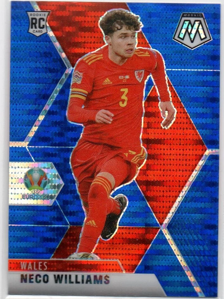 2020-21 Panini Mosaic UEFA Euro BLUE PULSAR #196 Nico Williams WALES RC 49 - Image 1 of 1