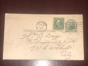 Rare scarce illinois central railroad company Postcard with IC Perfin Stamp - Picture 1 of 3