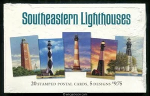 UX395-399a Southeastern Lighthouses Book, set of 20 sealed by USPS, mint, VF - Bild 1 von 2