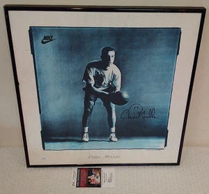 CHRIS MULLIN Autographed Signed 18x18 Nike NBA Basketball Promo Poster 1990s JSA - Picture 1 of 2
