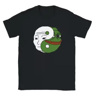 Nueva Camiseta Unisex Ying Yang Wojak Pepe Camiseta Gildan 5000 - Imagen 1 de 4