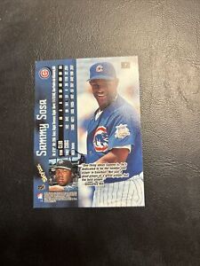 C53d Sammy Sosa #7 Chicago Cubs, 1998 Dugout Axcess Skybox￼