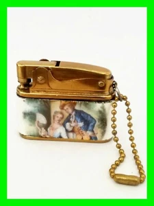 Beautiful Victorian Courting Scene Vintage Petrol Lighter ~ Rare And UNFIRED! - Picture 1 of 8
