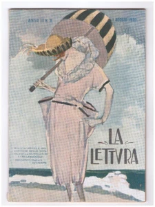 LA LETTURA - MENSILE CORRIERE DELLA SERA - AGOSTO 1920 - SACCHETTI copertina - Foto 1 di 1