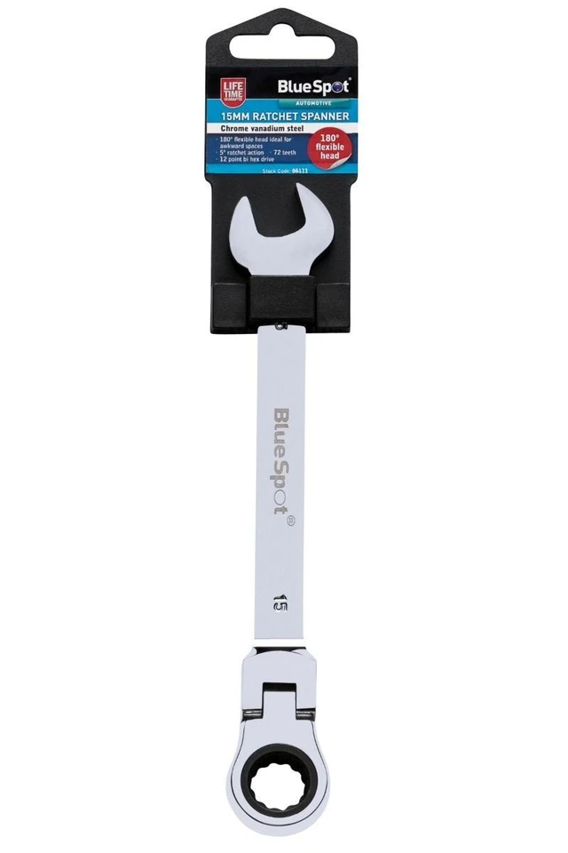 Herramientas Blue Spot - Llave de trinquete de 15 mm Cabezal flexible (180°) Foto 1 de 1