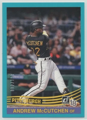 Andrew McCutchen 2018 Panini Donruss Retro 1984 Teal Border/199 #257 Pittsburgh Foto 1 de 2