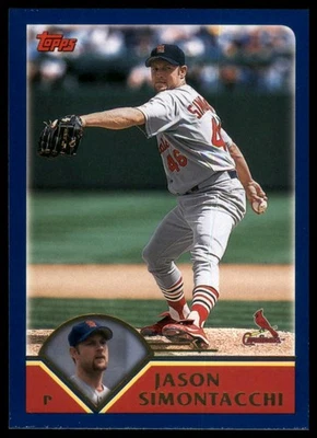 2003 Topps #49 Jason Simontacchi St. Louis Cardinals Baseball - Image 1 of 2