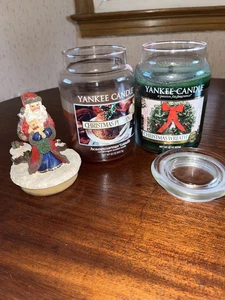 2 Yankee Candle Christmas Wreath & Xmas Pudding 22oz Glaskerzen Winterduft - Bild 1 von 13