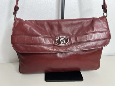 Etienne Aigner Leather Purse Hand Shoulder Bag Burgundy Handmade - Image 1 of 4