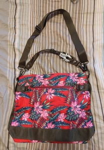 George Gina und Lucy Tasche 100 Peaches Nylon Rot Rosa Palmen Sommer Shopper - Bild 1 von 8