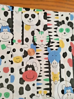 FABRIC REMNANT LIGHT WEIGHT ANIMAL PRINT COTTON 1 YD X 42" - Image 1 of 2