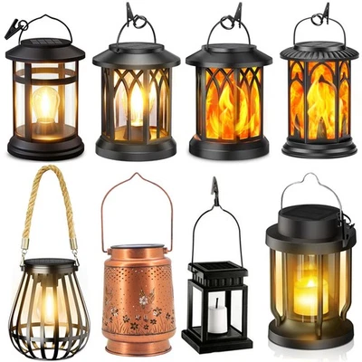 Solar Lantern Hanging Light Waterproof Outdoor Garden Patio Porch Pathway Decor - Image 1 of 4
