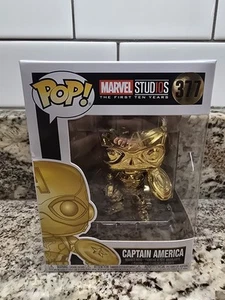 Funko POP! Marvel Studios #377 Captain America (Gold) - Picture 1 of 6