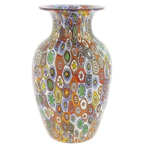 Jarrón urna GlassOfVenice Murano edredón dorado Millefiori - Imagen 1 de 8