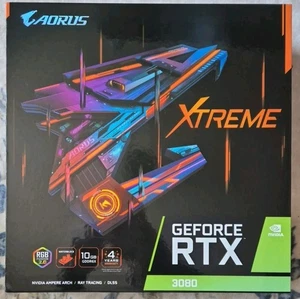 GIGABYTE AORUS GeForce RTX 3080 XTREME WATERFORCE WB 10GB GDDR6X Graphics Card - Afbeelding 1 van 6