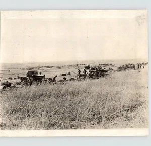Batería de 135's Advance 1ª División Artillería de Campo Francia 1918 Foto de Prensa - Imagen 1 de 2