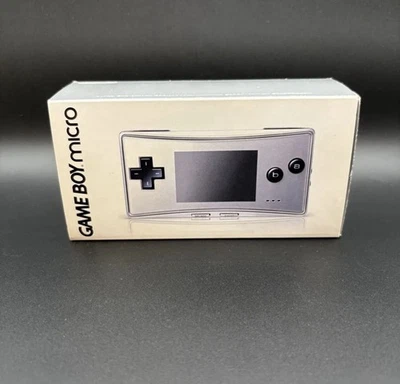 Excellent Nintendo Game Boy Micro Silver with AC Charger Boxed - Image 1 of 4