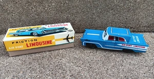 VINTAGE KYOEI REIBUNGSFLUGHAFEN LIMOUSINE 6 Zoll AUTO BOX 1960er BLECHSPIELZEUG JAPAN - Bild 1 von 16