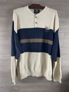 Vintage Lee Sport Denver Broncos Men’s XL Cable Knit Sweater Made in USA - Picture 1 of 7