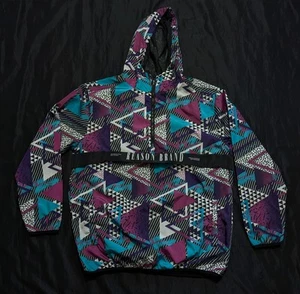Chaqueta Anorak Retro Windreaker Años 80 Abstract Vaporwave Marca Razón Talla XL - Imagen 1 de 9