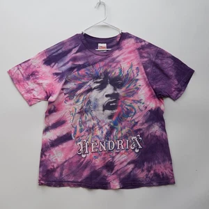 Camiseta vintage años 90 Jimi Hendrix tie dye XL Hanes algodón preencogido hecha en EE. UU. - Imagen 1 de 5