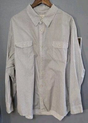 Original Weatherproof Vintage Men’s 2XL Pearl Snap Button Down Shirt Dot Design - Image 1 of 4