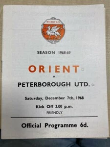 LEYTON ORIENT V Peterborough UTD Programm 07.12.68. - Bild 1 von 1