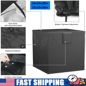 Square Air Conditioner Cover Heavy Duty Central AC Outdoor Waterproof Protector - Picture 1 of 20