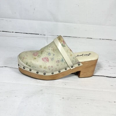 Free People Shoes Womens 40 US 10 Clogs Platform Studded Floral Wooden Sample - Image 1 of 4