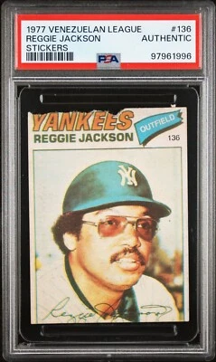 VENEZOLANO REGGIE JACKSON HOF 1977 LIGA VENEZUELA #136 GRADUADO PSA AUTÉNTICO *TPHLC Foto 1 de 2
