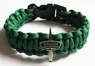 24 COMMANDO ROYAL ENGINEERS PARACORD WRISTBAND WITH BADGES - Image 1 of 2