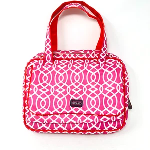 Soho London NY Pink Orange Makeup Travel Bag Toiletries Organizer - Picture 1 of 10