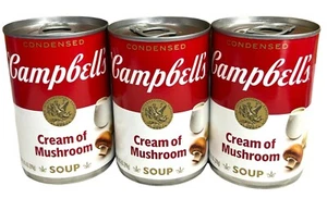 Campbell's Cream of Mushroom Condensed Soup 10.5oz 3 Cans Campbells - Picture 1 of 1
