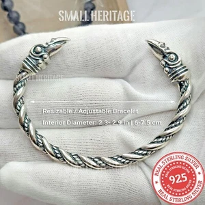 Bracelet Bangle Royal Ornamentation Sword Europe Fine Jewelry Vintage 925 Silver - Picture 1 of 6